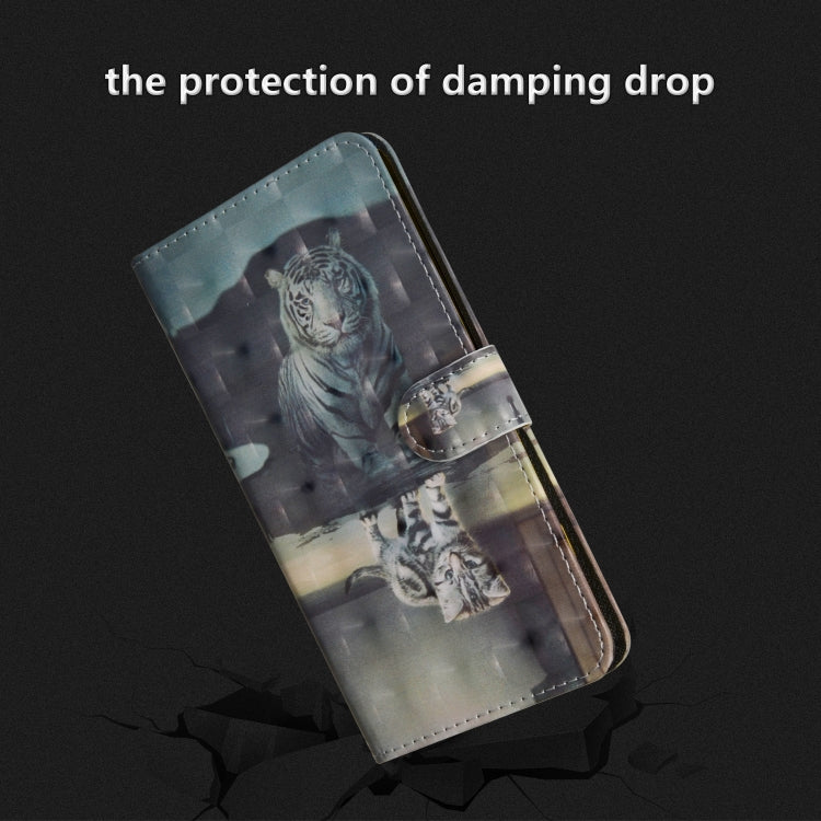 3D Painting Pattern Horizontal Flip TPU + PU Leather Case with Holder & Card Slots & Wallet For Huawei Y5 (2019)(Cat Tiger) - Huawei Cases by buy2fix | Online Shopping UK | buy2fix