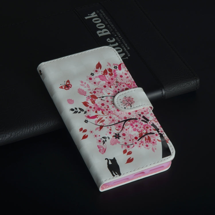 3D Painting Pattern Horizontal Flip TPU + PU Leather Case with Holder & Card Slots & Wallet For Huawei Y5 (2019)(Tree Cat) - Huawei Cases by buy2fix | Online Shopping UK | buy2fix