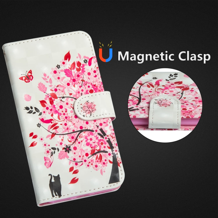 3D Painting Pattern Horizontal Flip TPU + PU Leather Case with Holder & Card Slots & Wallet For Huawei Y5 (2019)(Tree Cat) - Huawei Cases by buy2fix | Online Shopping UK | buy2fix