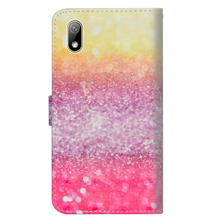 3D Painting Pattern Horizontal Flip TPU + PU Leather Case with Holder & Card Slots & Wallet For Huawei Y5 (2019)(Gradient Color) - Huawei Cases by buy2fix | Online Shopping UK | buy2fix