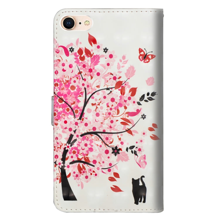For iPhone SE 2022 / SE 2020 / 8 / 7 3D Painting Pattern Horizontal Flip TPU + PU Leather Case with Holder & Card Slots & Wallet(Tree Cat) - iPhone SE 2022 / 2020 / 8 / 7 Cases by ESR | Online Shopping UK | buy2fix
