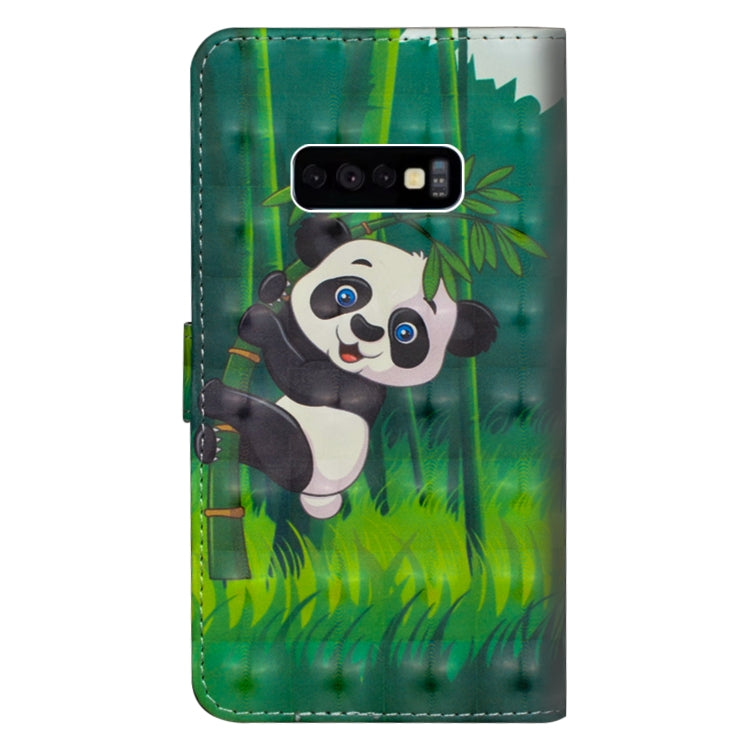 3D Painting Pattern Horizontal Flip TPU + PU Leather Case with Holder & Card Slots & Wallet For Galaxy S10e(Bamboo Panda) - Galaxy Phone Cases by buy2fix | Online Shopping UK | buy2fix