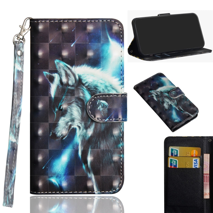 3D Painting Pattern Horizontal Flip TPU + PU Leather Case with Holder & Card Slots & Wallet For Galaxy A10(Wolf) - Galaxy Phone Cases by buy2fix | Online Shopping UK | buy2fix