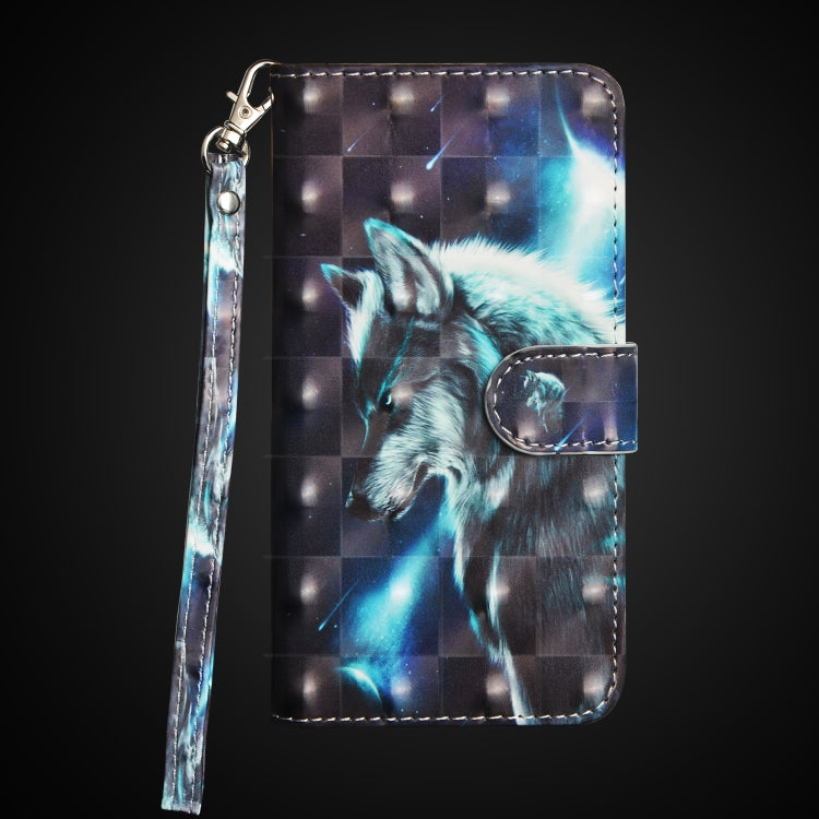 3D Painting Pattern Horizontal Flip TPU + PU Leather Case with Holder & Card Slots & Wallet For Galaxy A10(Wolf) - Galaxy Phone Cases by buy2fix | Online Shopping UK | buy2fix