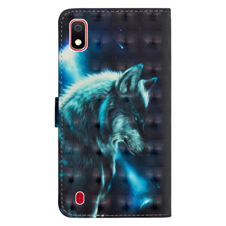 3D Painting Pattern Horizontal Flip TPU + PU Leather Case with Holder & Card Slots & Wallet For Galaxy A10(Wolf) - Galaxy Phone Cases by buy2fix | Online Shopping UK | buy2fix