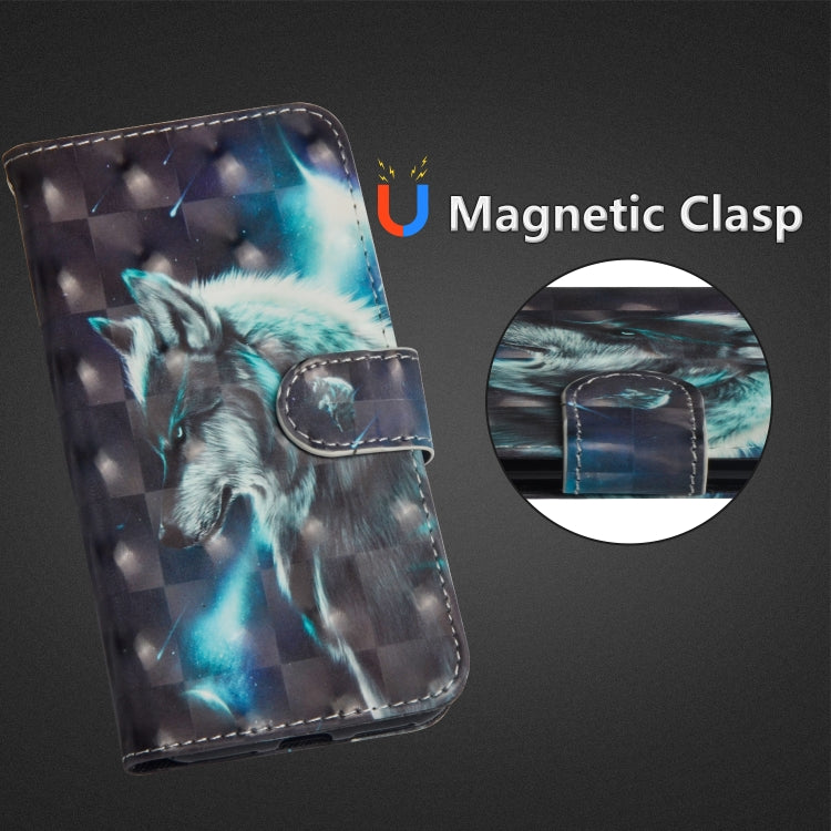 3D Painting Pattern Horizontal Flip TPU + PU Leather Case with Holder & Card Slots & Wallet For Galaxy A10(Wolf) - Galaxy Phone Cases by buy2fix | Online Shopping UK | buy2fix