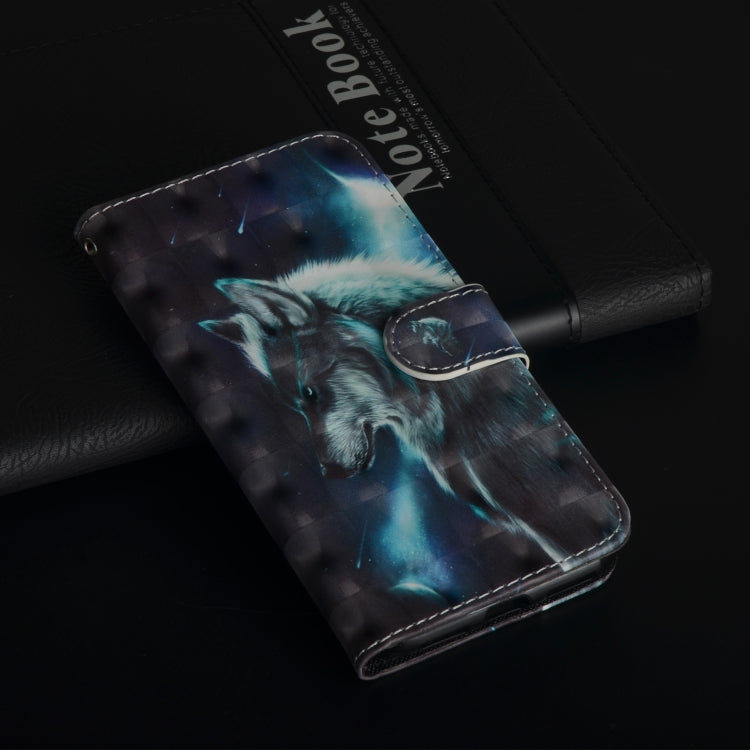 3D Painting Pattern Horizontal Flip TPU + PU Leather Case with Holder & Card Slots & Wallet For Galaxy A20e(Wolf) - Galaxy Phone Cases by buy2fix | Online Shopping UK | buy2fix