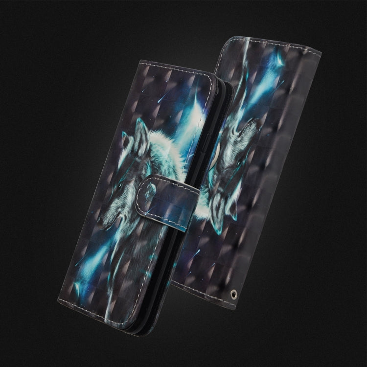 3D Painting Pattern Horizontal Flip TPU + PU Leather Case with Holder & Card Slots & Wallet For Galaxy A20e(Wolf) - Galaxy Phone Cases by buy2fix | Online Shopping UK | buy2fix