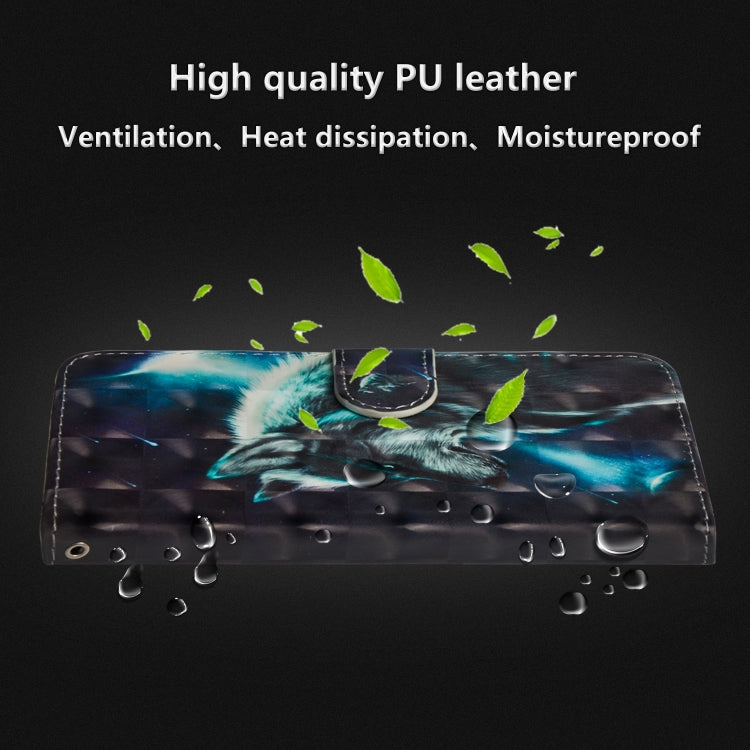 3D Painting Pattern Horizontal Flip TPU + PU Leather Case with Holder & Card Slots & Wallet For Galaxy A20e(Wolf) - Galaxy Phone Cases by buy2fix | Online Shopping UK | buy2fix