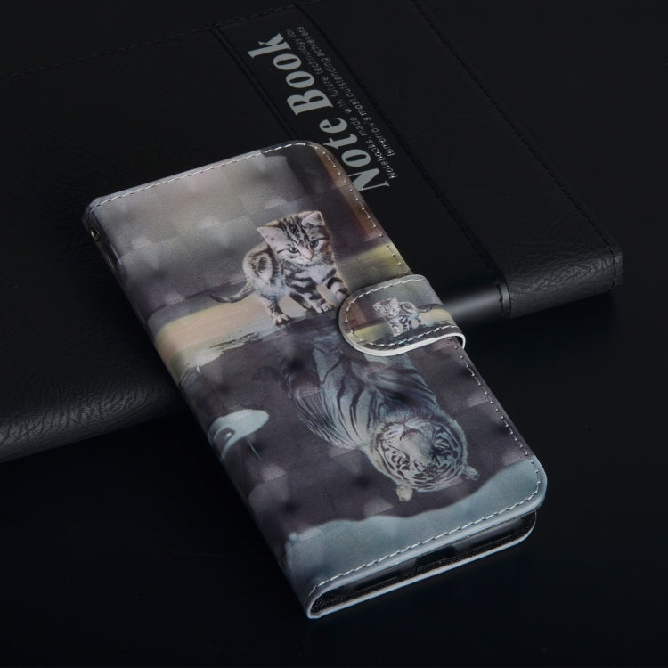 3D Painting Pattern Horizontal Flip TPU + PU Leather Case with Holder & Card Slots & Wallet For Galaxy A20e(Cat Tiger) - Galaxy Phone Cases by buy2fix | Online Shopping UK | buy2fix