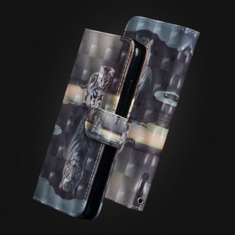 3D Painting Pattern Horizontal Flip TPU + PU Leather Case with Holder & Card Slots & Wallet For Galaxy A20e(Cat Tiger) - Galaxy Phone Cases by buy2fix | Online Shopping UK | buy2fix