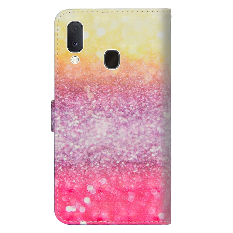 3D Painting Pattern Horizontal Flip TPU + PU Leather Case with Holder & Card Slots & Wallet For Galaxy A20e(Gradient Color) - Galaxy Phone Cases by buy2fix | Online Shopping UK | buy2fix