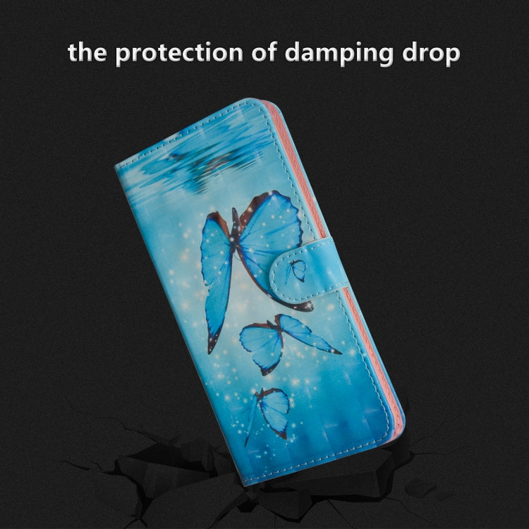 3D Painting Pattern Horizontal Flip TPU + PU Leather Case with Holder & Card Slots & Wallet For Galaxy A20e(Three Butterfly) - Galaxy Phone Cases by buy2fix | Online Shopping UK | buy2fix