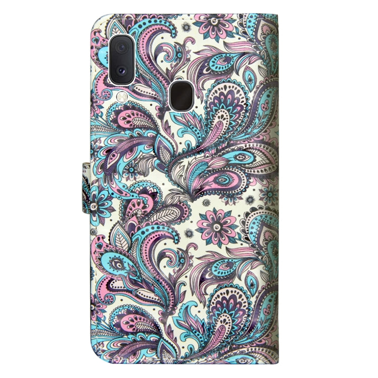 3D Painting Pattern Horizontal Flip TPU + PU Leather Case with Holder & Card Slots & Wallet For Galaxy A20e(Spiral Pattern) - Galaxy Phone Cases by buy2fix | Online Shopping UK | buy2fix