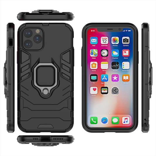 Panther PC + TPU Shockproof Protective Case with Magnetic Ring Holder for iPhone 11 Pro(Black) by buy2fix
