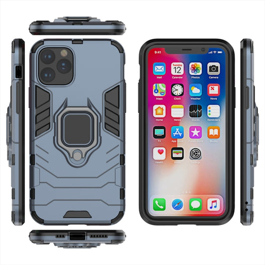 Panther PC + TPU Shockproof Protective Case with Magnetic Ring Holder for iPhone 11 Pro(Grey) by buy2fix