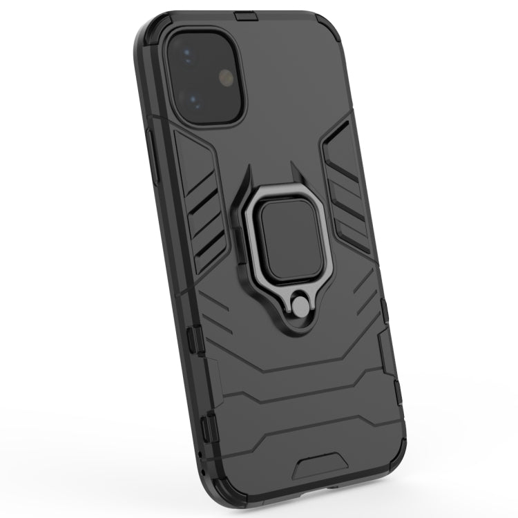 Panther PC + TPU Shockproof Protective Case with Magnetic Ring Holder for iPhone 11(Black) - iPhone 11 Cases by buy2fix | Online Shopping UK | buy2fix