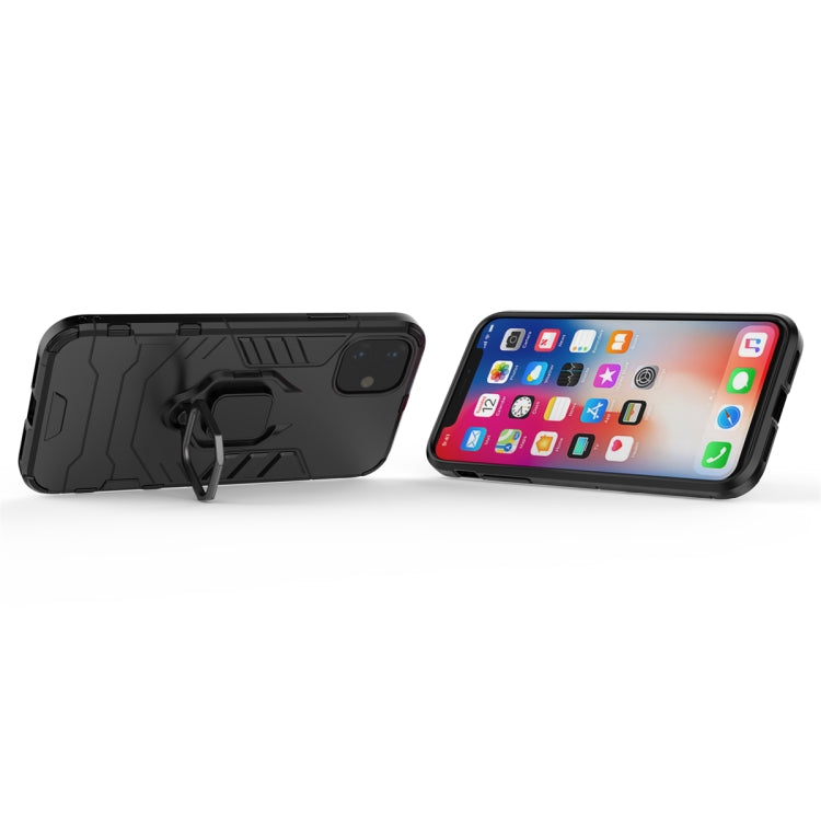 Panther PC + TPU Shockproof Protective Case with Magnetic Ring Holder for iPhone 11(Black) - iPhone 11 Cases by buy2fix | Online Shopping UK | buy2fix