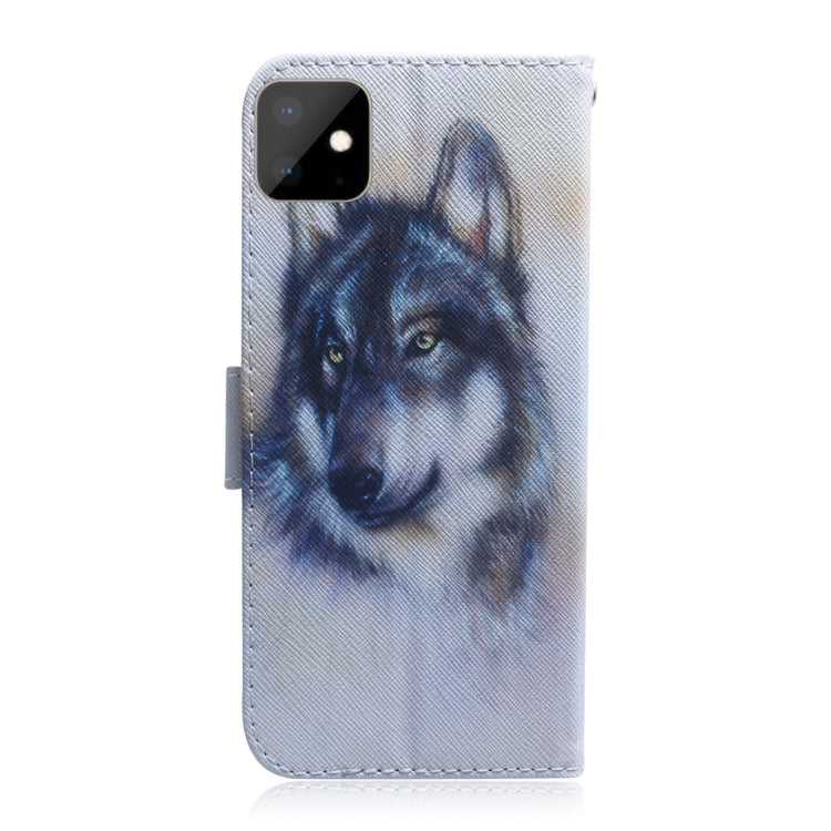 For iPhone 11 3D Colored Drawing Horizontal Flip Leather Case, with Holder & Card Slot & Wallet (White Wolf) - iPhone 11 Cases by buy2fix | Online Shopping UK | buy2fix