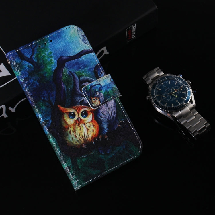 For iPhone 11 3D Colored Drawing Horizontal Flip Leather Case, with Holder & Card Slot & Wallet (Oil Painting Owl) by buy2fix