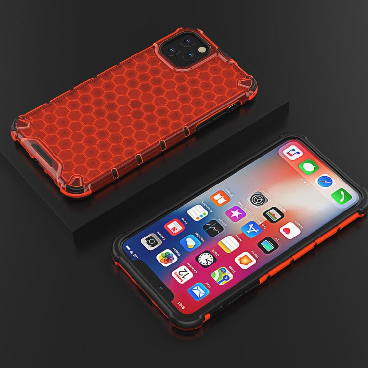 Shockproof Honeycomb PC + TPU Case for iPhone 11(Red) by buy2fix