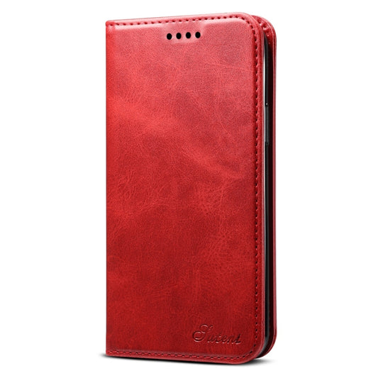 Suteni Calf Texture Horizontal Flip Leather Case with Holder & Card Slots & Wallet for iPhone 11 Pro(Red) by Suteni