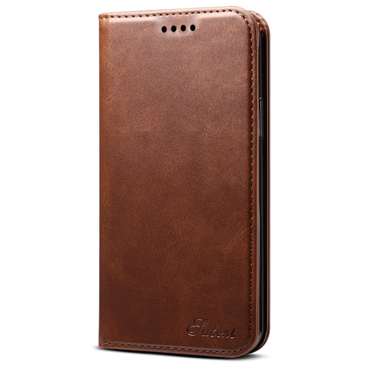 Suteni Calf Texture Horizontal Flip Leather Case with Holder & Card Slots & Wallet for iPhone 11 Pro Max(Brown) by Suteni