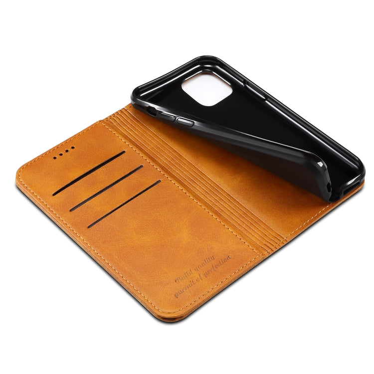 Suteni Calf Texture Horizontal Flip Leather Case with Holder & Card Slots & Wallet for iPhone 11 Pro Max(Brown) by Suteni