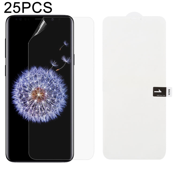 25 PCS Soft Hydrogel Film Full Cover Front Protector with Alcohol Cotton + Scratch Card for Galaxy S9 Plus - For Samsung by buy2fix | Online Shopping UK | buy2fix