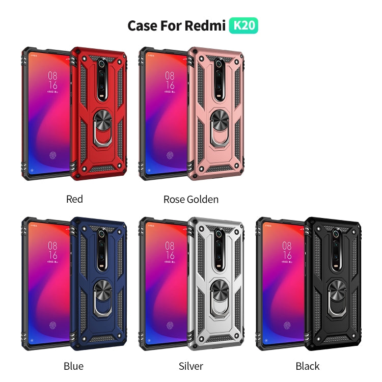 Armor Shockproof TPU + PC Protective Case with 360 Degree Rotation Holder for Xiaomi Redmi K20(Red) by buy2fix