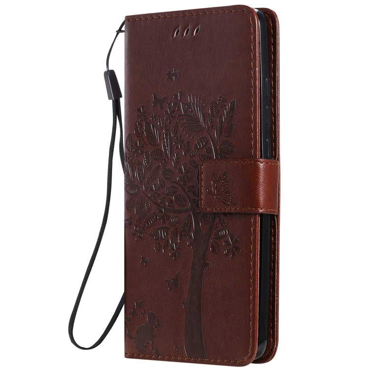 Tree & Cat Pattern Pressed Printing Horizontal Flip PU Leather Case with Holder & Card Slots & Wallet & Lanyard For Xiaomi Mi 9T & Mi 9T Pro & Redmi K20 & K20 Pro(Brown) - Xiaomi Cases by buy2fix | Online Shopping UK | buy2fix