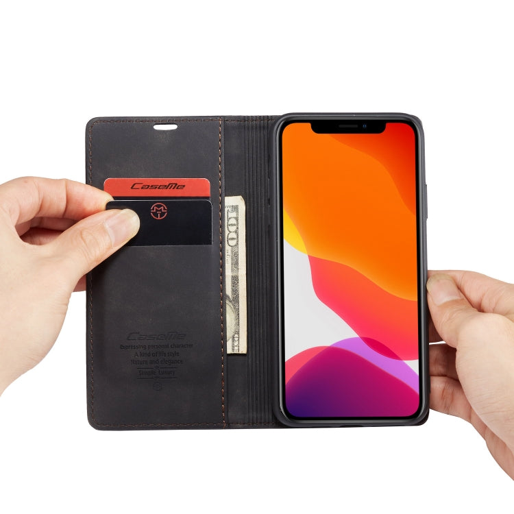 CaseMe-013 Multifunctional Horizontal Flip Leather Case with Card Slot & Holder & Wallet for iPhone 11 Pro Max(Black) by CaseMe