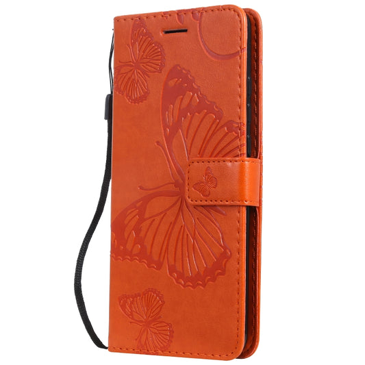 Pressed Printing Butterfly Pattern Horizontal Flip PU Leather Case with Holder & Card Slots & Wallet & Lanyard For Xiaomi Mi 9T & Mi 9T Pro & Redmi K20 & K20 Pro(Orange) by buy2fix