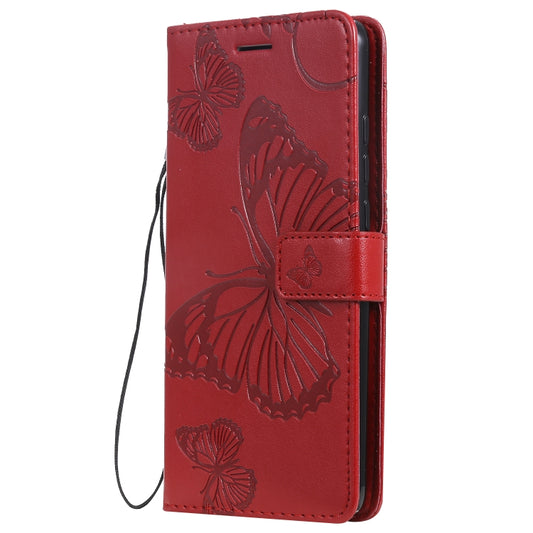 Pressed Printing Butterfly Pattern Horizontal Flip PU Leather Case with Holder & Card Slots & Wallet & Lanyard For Xiaomi Mi 9T & Mi 9T Pro & Redmi K20 & K20 Pro(Red) by buy2fix