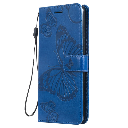Pressed Printing Butterfly Pattern Horizontal Flip PU Leather Case with Holder & Card Slots & Wallet & Lanyard For Xiaomi Mi 9T & Mi 9T Pro & Redmi K20 & K20 Pro(Blue) by buy2fix