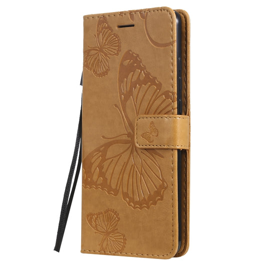 Pressed Printing Butterfly Pattern Horizontal Flip PU Leather Case with Holder & Card Slots & Wallet & Lanyard For Xiaomi Mi 9T & Mi 9T Pro & Redmi K20 & K20 Pro(Yellow) by buy2fix