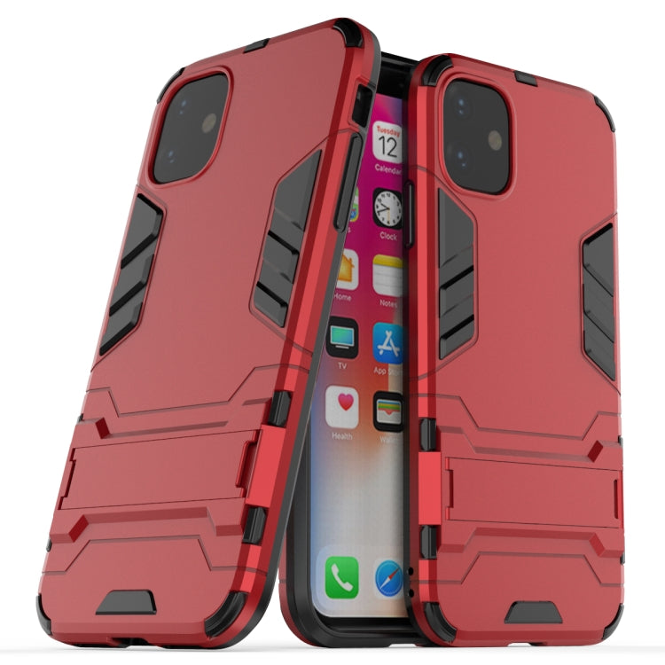 Shockproof PC + TPU Case with Holder for 11(Red) - iPhone 11 Cases by buy2fix | Online Shopping UK | buy2fix