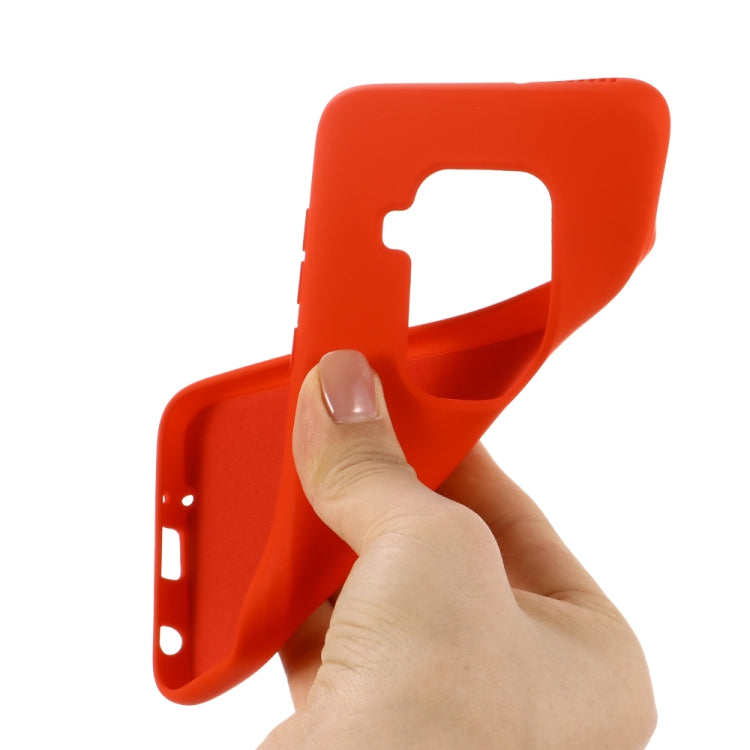 Solid Color Liquid Silicone Shockproof Full Coverage Case For Motorola One Zoom(Red) - Motorola Cases by buy2fix | Online Shopping UK | buy2fix