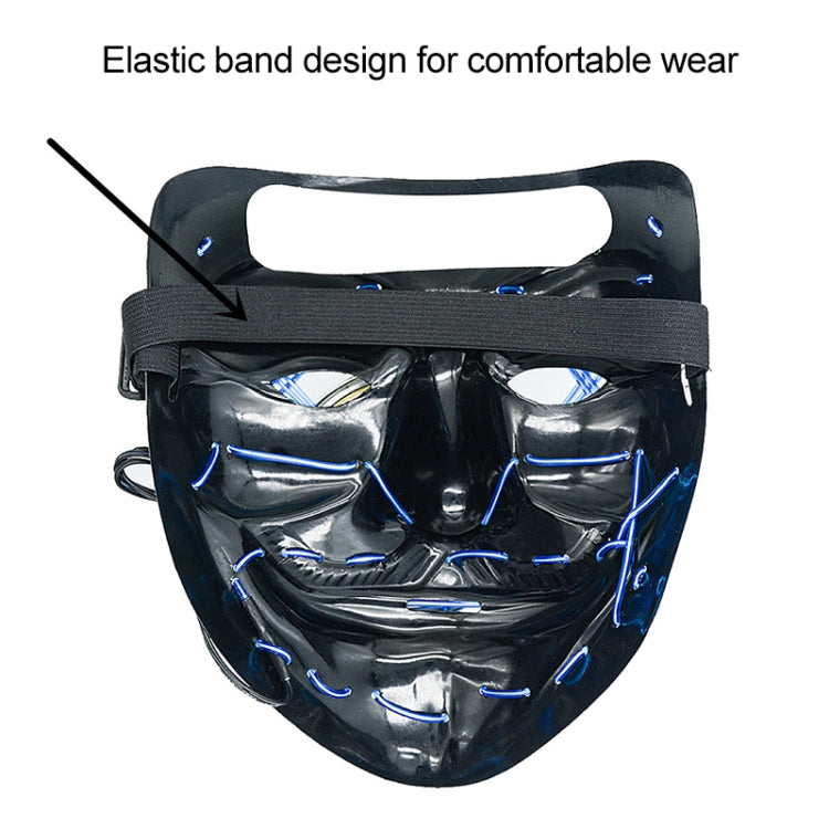 Halloween Festival Party X Face Seam Mouth Two Color LED Luminescence Mask(Blue Green) - Halloween Masks by buy2fix | Online Shopping UK | buy2fix