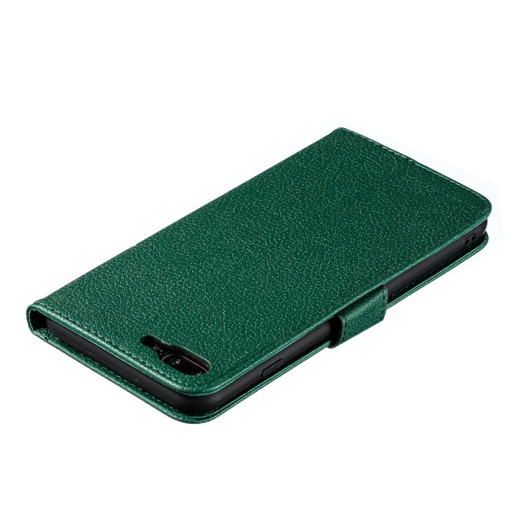 Feather Pattern Litchi Texture Horizontal Flip Leather Case with Wallet & Holder & Card Slots For iPhone 7 Plus / 8 Plus(Green) - More iPhone Cases by buy2fix | Online Shopping UK | buy2fix
