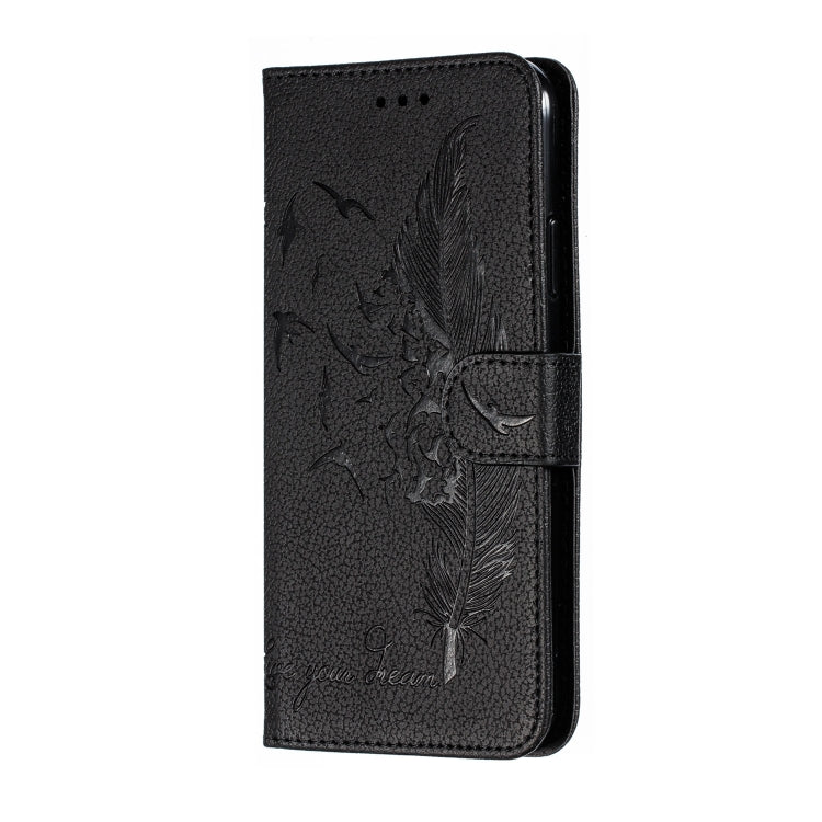 For iPhone 11 Pro Feather Pattern Litchi Texture Horizontal Flip Leather Case with Wallet & Holder & Card Slots (Black) - iPhone 11 Pro Cases by buy2fix | Online Shopping UK | buy2fix