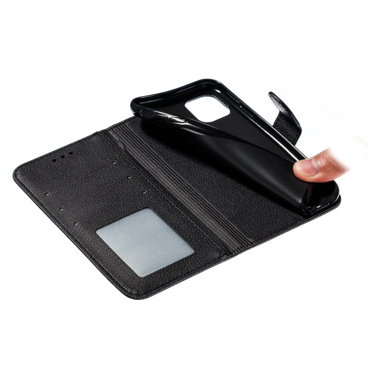 For iPhone 11 Feather Pattern Litchi Texture Horizontal Flip Leather Case with Wallet & Holder & Card Slots (Black) - iPhone 11 Cases by buy2fix | Online Shopping UK | buy2fix