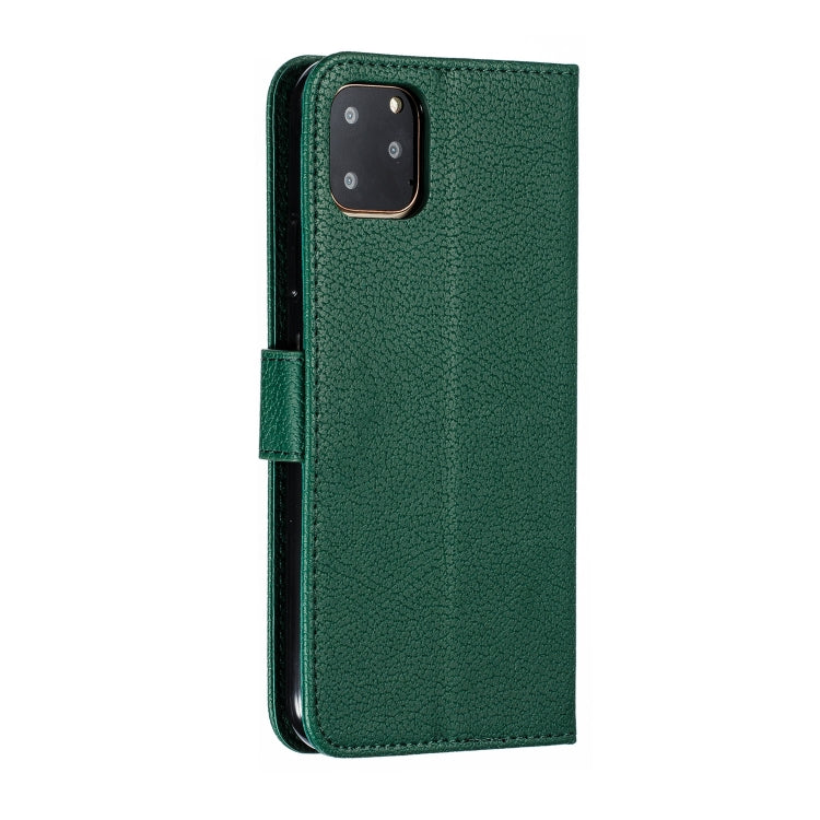 For iPhone 11 Pro Max Feather Pattern Litchi Texture Horizontal Flip Leather Case with Wallet & Holder & Card Slots (Green) - iPhone 11 Pro Max Cases by buy2fix | Online Shopping UK | buy2fix