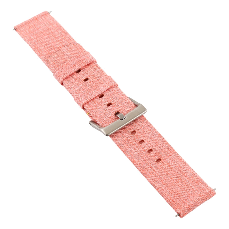 Simple Fashion Canvas Watch Band for Fitbit Versa / Versa 2(Coral) - Watch Bands by buy2fix | Online Shopping UK | buy2fix