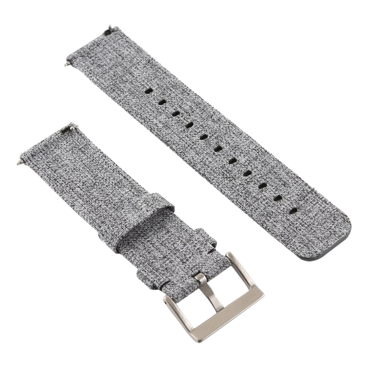 Simple Fashion Canvas Watch Band for Fitbit Versa / Versa 2(Grey) - Watch Bands by buy2fix | Online Shopping UK | buy2fix