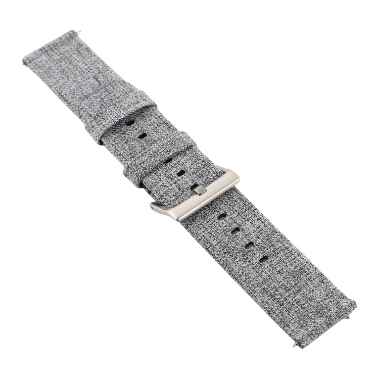 Simple Fashion Canvas Watch Band for Fitbit Versa / Versa 2(Grey) - Watch Bands by buy2fix | Online Shopping UK | buy2fix