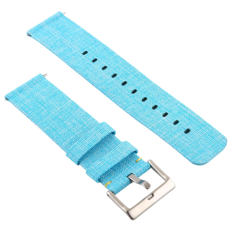 Simple Fashion Canvas Watch Band for Fitbit Versa / Versa 2(Sky Blue) - Watch Bands by buy2fix | Online Shopping UK | buy2fix