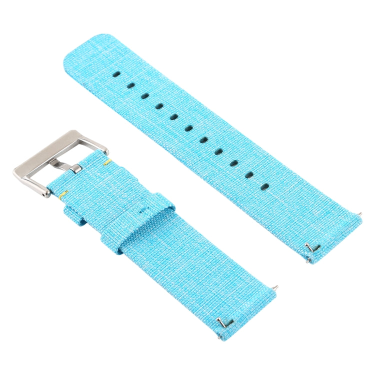 Simple Fashion Canvas Watch Band for Fitbit Versa / Versa 2(Sky Blue) - Watch Bands by buy2fix | Online Shopping UK | buy2fix