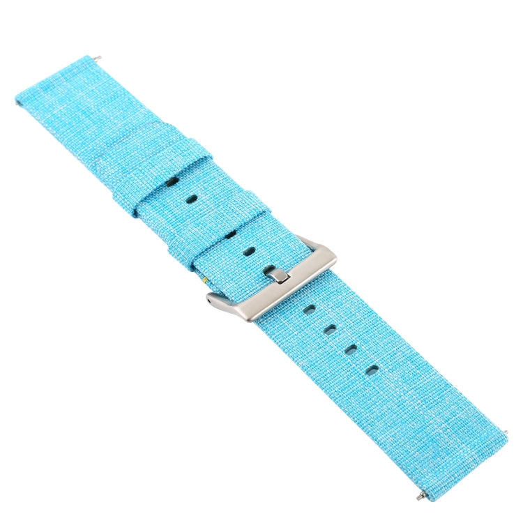 Simple Fashion Canvas Watch Band for Fitbit Versa / Versa 2(Sky Blue) - Watch Bands by buy2fix | Online Shopping UK | buy2fix