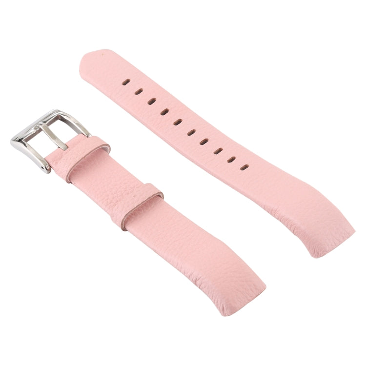 Smart Watch Shiny Leather Watch Band for Fitbit Alta(Pink) - Watch Bands by buy2fix | Online Shopping UK | buy2fix